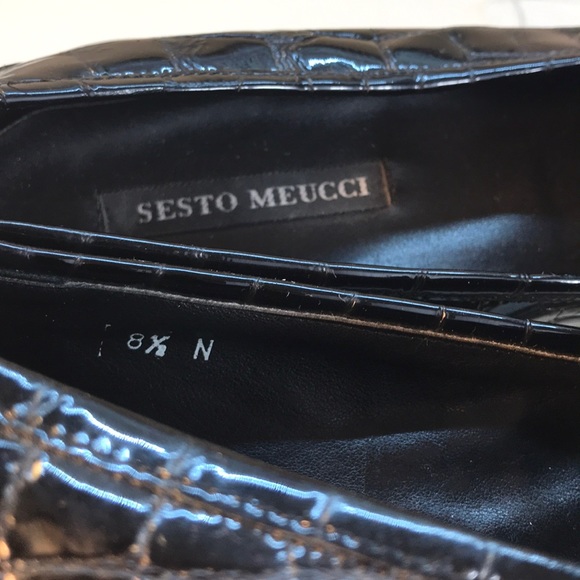 Sesto Meucci Black Patent Leather Shoes Size 8.5 N - Picture 8 of 8